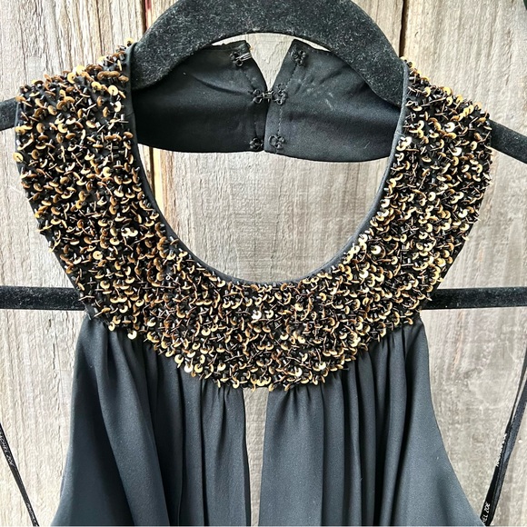 Rachel Zoe Sequined Neck Sleeveless Gown - Picture 6 of 8